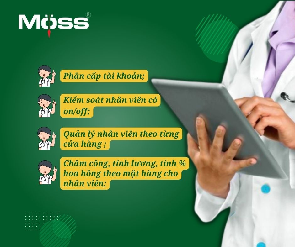Các tính năng quản lý bệnh viện của Moss Hospital